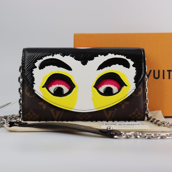 Louis Vuitton Monogram Kabuki Chain Wallet Black - Picture 1 of 16